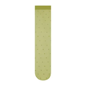 Chaussettes mi-mollet transparentes vert clair à pois pour femmes, été respirantes.