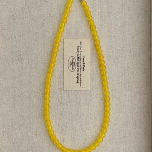 Collana con perle in calcedonio giallo naturale minimalista estiva da donna elegante