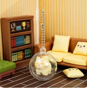 Cute cat capsule toy keychain mini hanging pendant bag charm product detail view