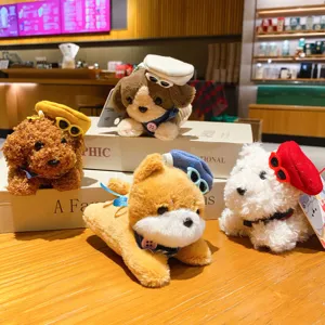 Cute plush dog keychain doll fluffy puppy bag pendant birthday gift trendy plush toy