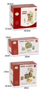 Set giocattolo da cucina in legno per bambini macchinetta del caffè tostapane frullatore giochi.