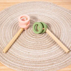 Wooden children floating blow ball toy set, classic nostalgic sensory training game props.