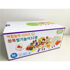 Wooden Pretend Play Kitchen Food Cutting Toy Set Children Educational Fruit Vegetable Cooking Simulation Toys Gift For Kids