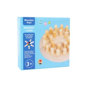 Wooden memory chess toy for kids color matching early education puzzle game sets