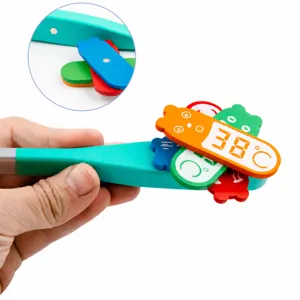 Houten speelgoed thermometer voor kinderen rollenspel, magnetische temperatuurwisselborden.
