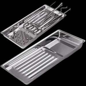Stainless Steel Disinfection Tray Metal Tool Storage Plate Piercing Tool Cleaning Tray Salon Spa Tool Organizer