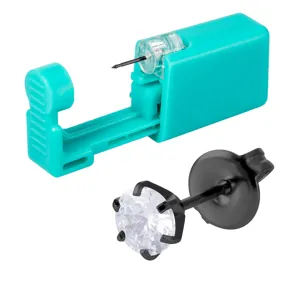 Disposable ear piercing gun set with stainless steel crystal stud for body piercing safe use