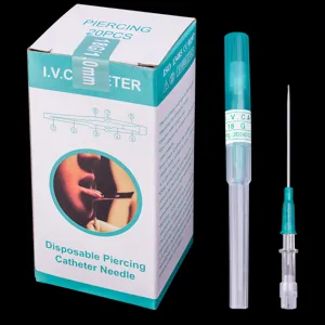 Einweg Körper-Piercing Katheter Nadeln 20 Stk Set mit Box für professionelle Anwendung.