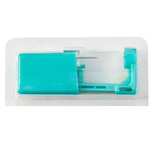 Disposable sterile ear piercing gun tool with stainless steel stud for body piercing kits.