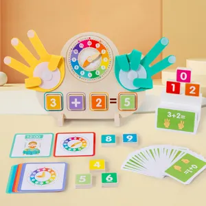Kids Montessori Wooden Math Educational Toy Finger Calculation Counting Board Learning Toy For Toddlers