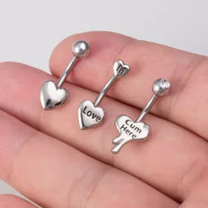 Edelstahl Herz form Bauchnabelring Piercing Schmuck fuer Damen und Herren Artikel