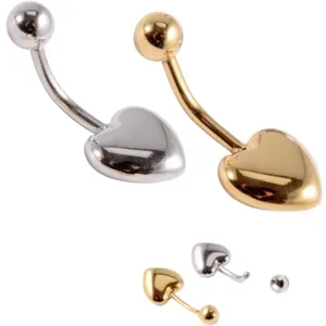 Herz Bauchnabelpiercing Ring Körper Schmuck Metall Piercing Zubehör Mode Stil neu