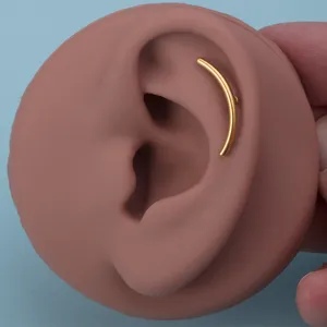 Edelstahl gebogene Hantel Ohrknorpel Piercing Stecker, modischer Körperschmuck für Alltag.