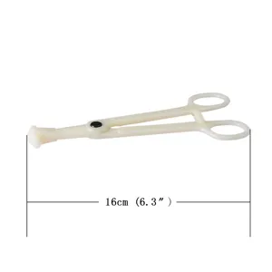 Plastic body piercing clamp forceps tool, lightweight septum piercing tool 16cm length