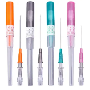 Einweg-IV-Katheter-Nadeln Set, sterile medizinische Piercing-Punktionsnadeln mit Schutzkappe.