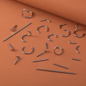Titan Piercing Ersatzstäbe und Hufeisenring Set, hochwertige Körperschmuck Komponenten.
