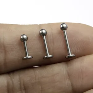 Hochwertiger Titan Stahl Labret Lippenring Ohr Tragus Knorpel Stecker Piercing Schmuck Set