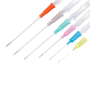 Professionelles Einweg Piercingnadeln Set mit bunten Kunststoffeinfassungen für Tools.