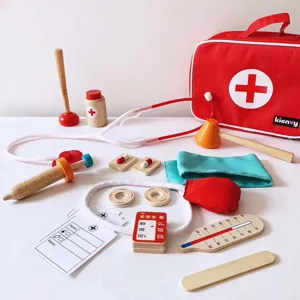 Kinder Holz Rollenspiel Make-up Spielzeug Set Simulation Kosmetiktasche Pädagogische Interaktive Spielzeuge Für Mädchen Geschenk