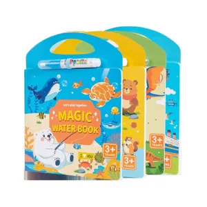 Kids magic water drawing book set reusable coloring book early education toy for toddlers