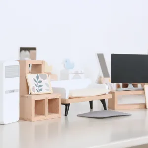 Miniatur Holz Puppenhaus Möbel Set Wohnzimmer Spielzeug Simulation Mini Requisiten.