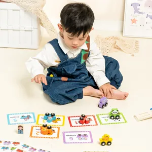 Wooden Magnetic Animal Train Toy Set Kids Early Educational Learning Building Blocks Construction Toy Gift For Toddlers