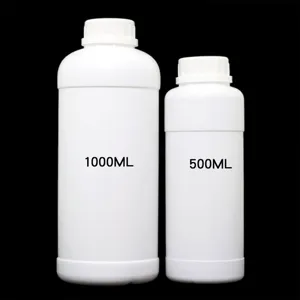 Λευκό πλαστικό άδειο μπουκάλι 500ml 1000ml στρογγυλό ευρύστομο δοχείο για δείγμα υγρού.