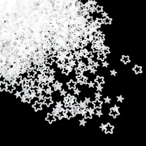 Transparent matte hollow star sequins for nail art and resin DIY crafts decoration 50pcs