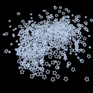 Matte translucent hollow star sequins for nail art, resin filling and DIY eye makeup crafts.