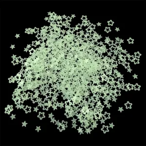 Luminous hollow star sequins and glitter pieces for gorgeous nail art and resin crafts.