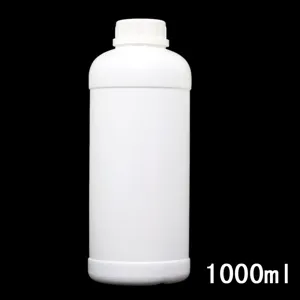 Λευκο πλαστικο στρογγυλο μπουκαλι 1000ml αδειο δοχειο για υγρο δειγμα και χημικη αποθηκευση.