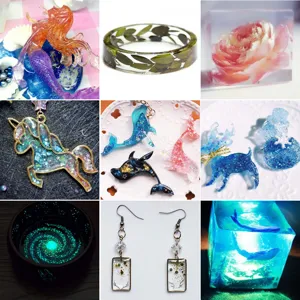 Epoxy resin crystal AB glue DIY handmade jewelry making materials transparent display crafts