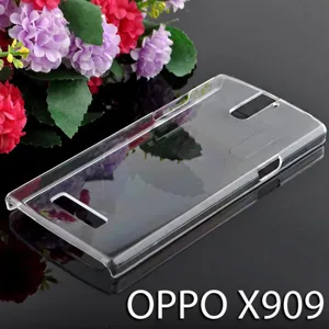 Transparante harde kunststof beschermende telefoonhoesje details voor OPPO X909.