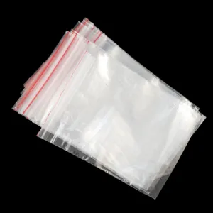 Transparante plastic gripzakjes, PE hersluitbare zakjes voor sieraden en kleine artikelen.
