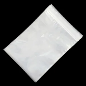 Transparante hersluitbare plastic zak, PE verpakkingszak detail voor kleine artikelen.