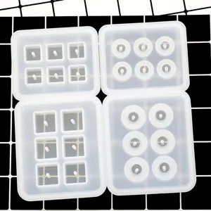 Silicone epoxy mold set, six-cavity DIY pendant mold for handmade necklaces.
