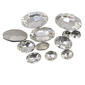 Blanco Vidrio de Cristal Facetado Rectángulo DIY Belleza de Teléfono Strass Accesorios Manualidades Minimalista Piedras Sueltas Decorativas
