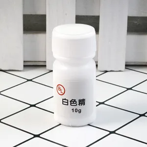 Resin dye detail shot showing a 10g white color essence bottle for epoxy and UV craft resin.