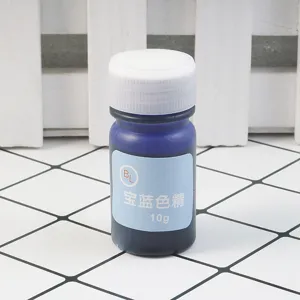 10g royal blue resin dye pigment bottle close-up detail view for epoxy casting craft