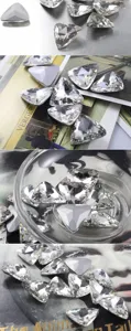 Dreieckige Strasssteine aus Glas, glitzernde Diamant-Edelsteine für DIY Handyhüllen.