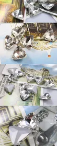 Klare dreieckige Strasssteine facettierte Glasdiamanten für DIY Handyhüllen Dekoration