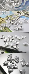 Dreieck Kristall Strasssteine Glas facettiert Ziersteine fuer Handy DIY Deko 18mm