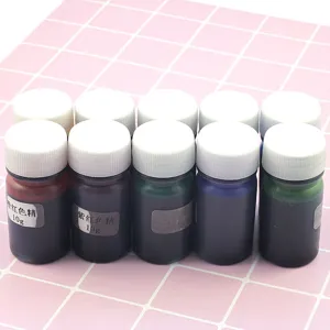 Resin dye coloring essence set for UV epoxy crystal glue, oil-based pigment for DIY crafts.
