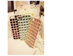 Glitzernde Strass Kristall Glas Handyhülle luxuriöse Diamant Schutzhülle bling Handytasche