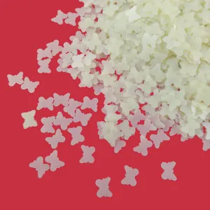 Matte translucent butterfly sequins for DIY crafts, epoxy resin fillers and nail art decor.