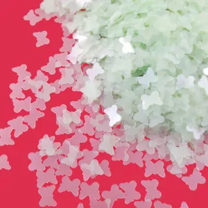 Matte hollow butterfly sequins for DIY nail art and resin crafts filler, detail view.