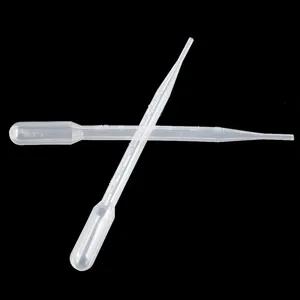 Πλαστικές πιπετες μεταφοράς 3ml βαθμονομημένες σταγόνες υγρού για πειράματα εργαστηρίου.