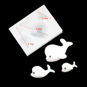 Silicone whale mold set for DIY handmade crystal epoxy resin fondant crafting accessories.
