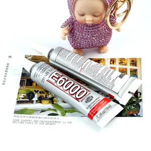 E6000 multi-purpose clear adhesive 15ml for jewelry DIY handmade craft repair tool.