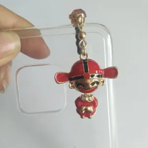 Leuke cartoon telefoon stofplug 3.5mm metalen gelukspop bedel voor smartphone accessoires